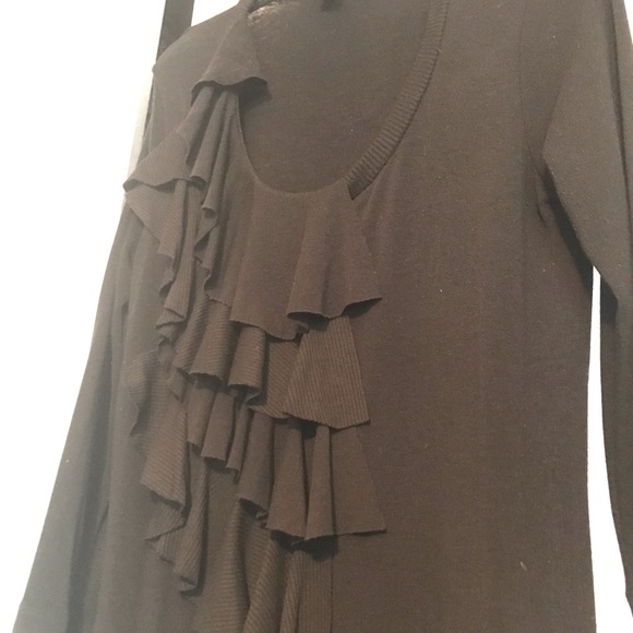 Black sweater material dress - Picture 2 of 3